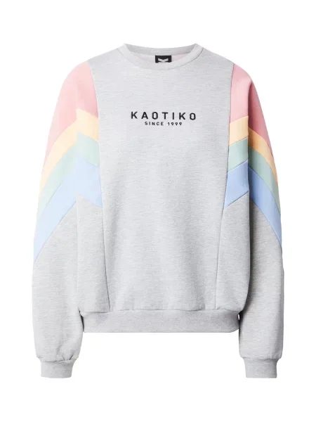 Kaotiko Majica GINGER svetlo modra / siva / staro roza črna