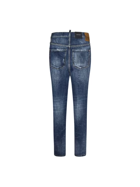 Skinny jeansy Dsquared2 niebieskie