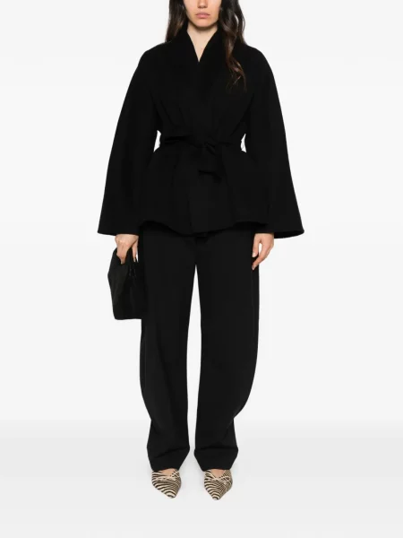 Cu centură palton Max Mara negru
