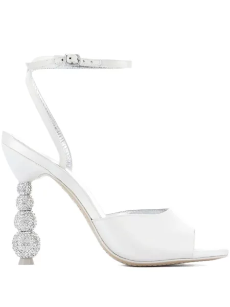 Křišťálové sandály Sophia Webster bílé