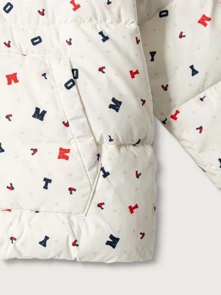 Tommy Hilfiger капитонирано яке за деца бежово