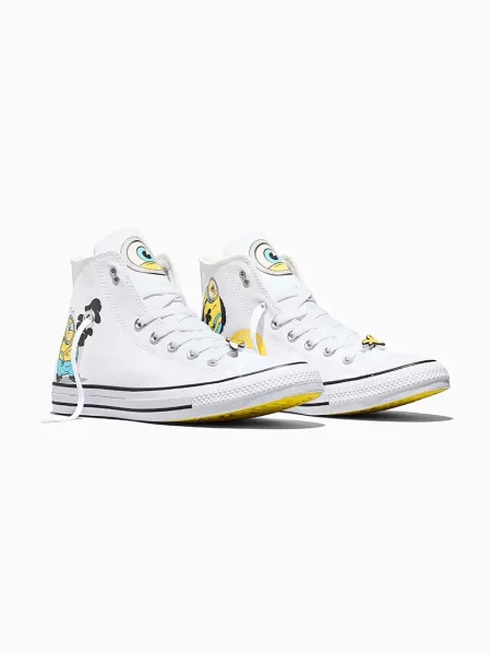 Converse x Minions Chuck Taylor All Star platnene superge bela