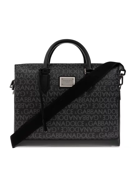 Teczka Dolce And Gabbana skórzana czarna
