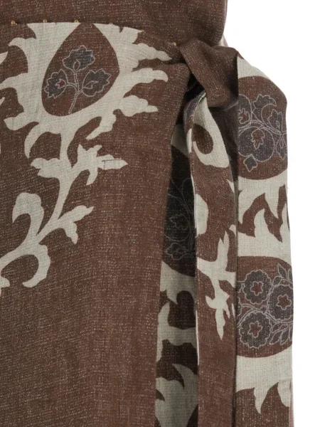 Spódnica Bazar Deluxe wiązana brązowa