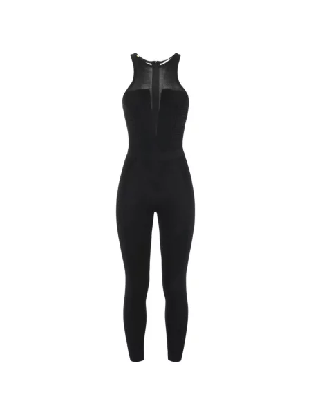 Salopetă Elisabetta Franchi tricotate negru