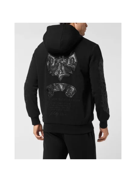 Bluza z kapturem Philipp Plein z kapturem czarna