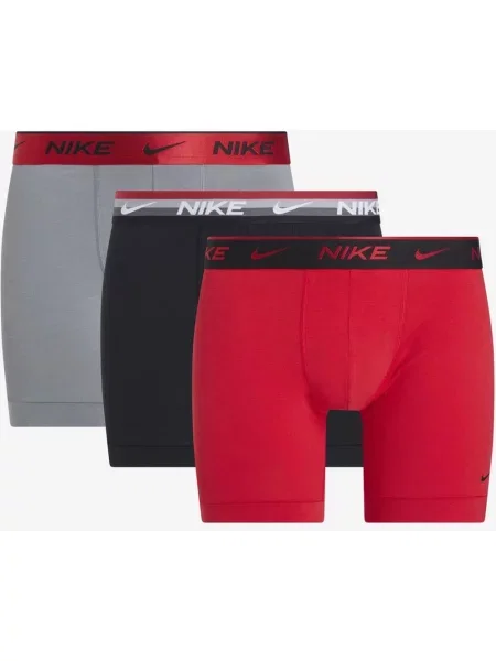 Bokserki nike brief czerwone szare 3 sztuki S czarne
