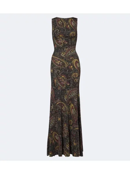 Rochie maxi Etro tricotate cu imagine