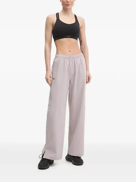 Pantaloni Under Armour alergare cu autograf violet