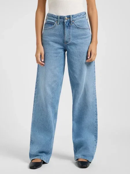 Широкі джинси Lee бавовна/ліоцел синій