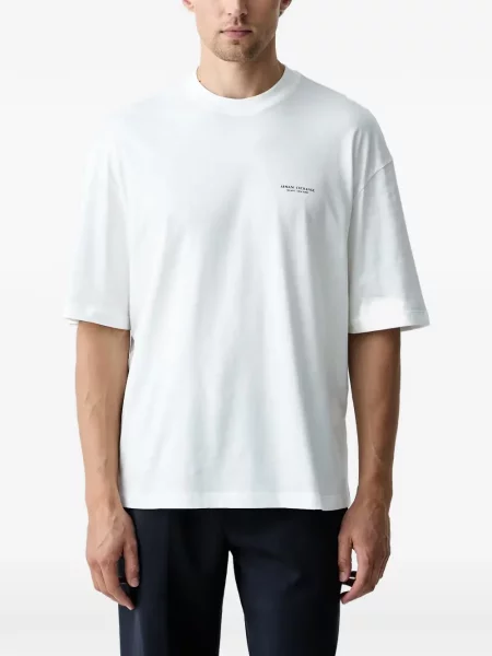 Tricou Armani Exchange cu imagine alb