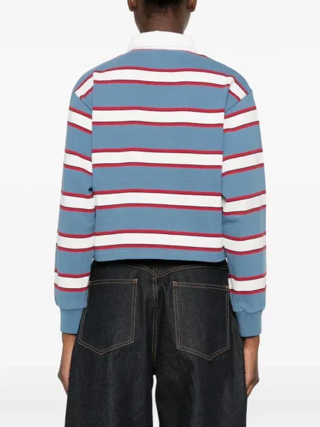 Lung tricou polo Sporty & Rich albastru