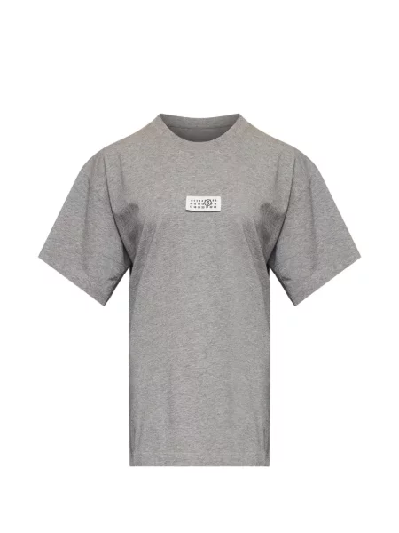 Tricou Mm6 Maison Margiela din jerseu gri