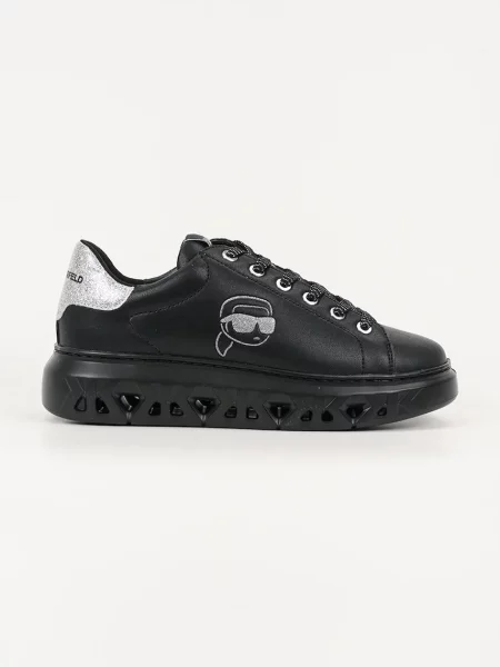 Кожени маратонки Karl Lagerfeld KAPRI KITE черно
