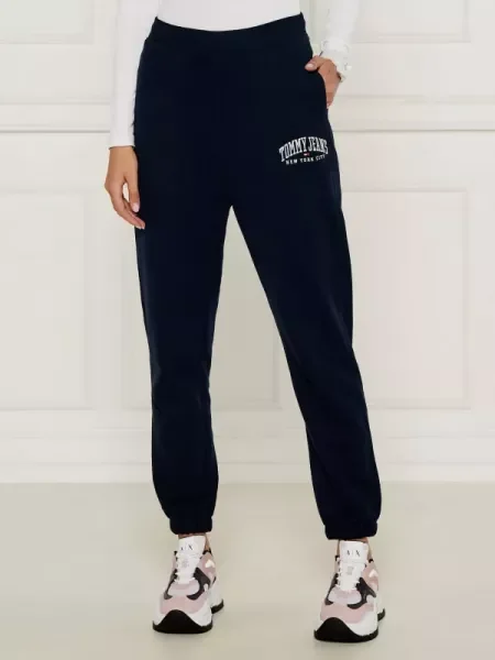 Tommy Jeans Jogger nadrág RLX VARSITY kék