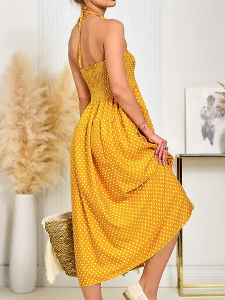 Rochie Resti cu buline de costum alb