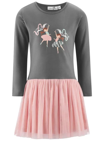 Happy girls Rochie turcoaz / maro roz gri