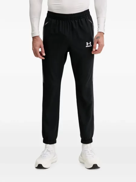 Pantaloni sport Under Armour cu imagine alergare negru