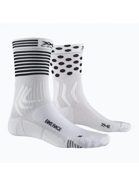 Olcsóbban. Kerékpáros zokni X-Socks Bike Race artcic white/dot/stripe. Méret: EU fehér