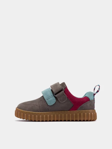 Детские кроссовки Clarks серые