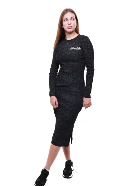 Сукня міді LUMO віскоза/поліестер чорний