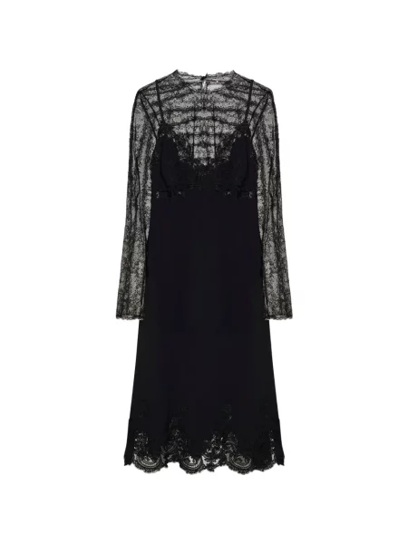 Lung rochie midi Ermanno Scervino din dantelă negru