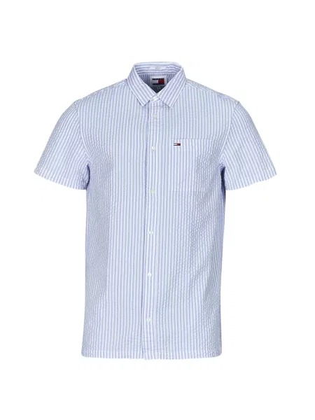 Prugasta košulja Tommy Jeans plava