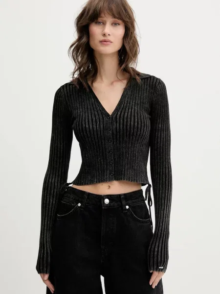 Жилетка Guess Originals дамска от лека материя черно