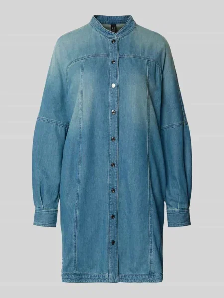 Sukienka jeansowa do kolan ze stójką Marc Cain