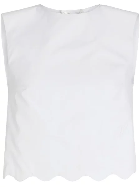 Bluzka Patou popelinowa o krotszym kroju biała