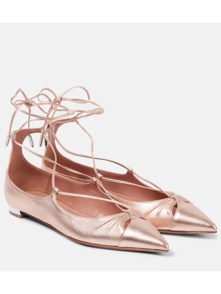 Usnjene balerinke Aquazzura
