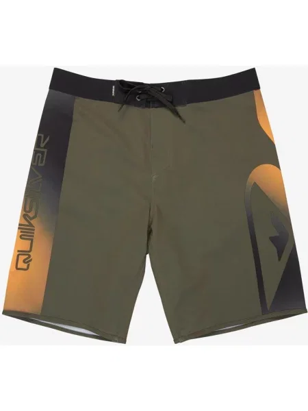 Kąpielówki Quiksilver Surfsilk Holmes zielone khaki pomarańczowe 28 czarne