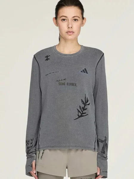 Adidas Originals longsleeve z lyocellem Adidas Running x Song For The Mute szara