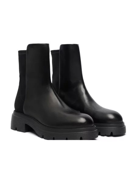 Botki Stuart Weitzman skórzane czarne