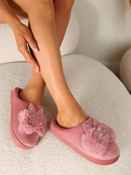 Papuci de casă Dezilie închis roz