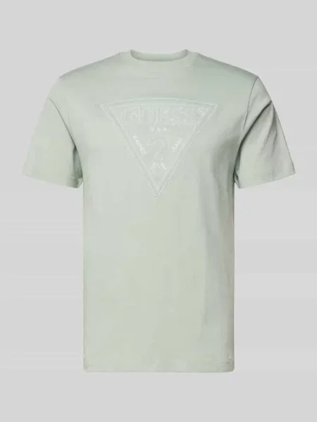 T-shirt z logo i okrągłym dekoltem Guess