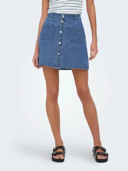 JDY Fustă JDYShiraz denim albastru