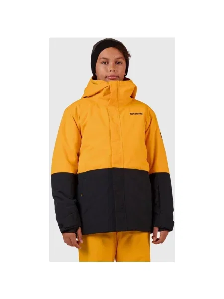 Kurtka z kapturem Rossignol Outerlimits Insulated żółty junior 10 czarny