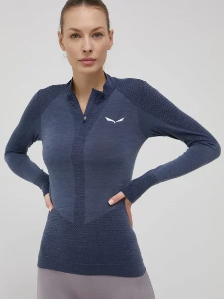 Функционална блуза с дълги ръкави Salewa Zebry Responsive тъмносиньо