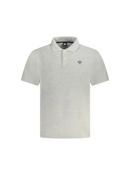 Koszulka polo North Sails z krótkim rękawem z logo szara