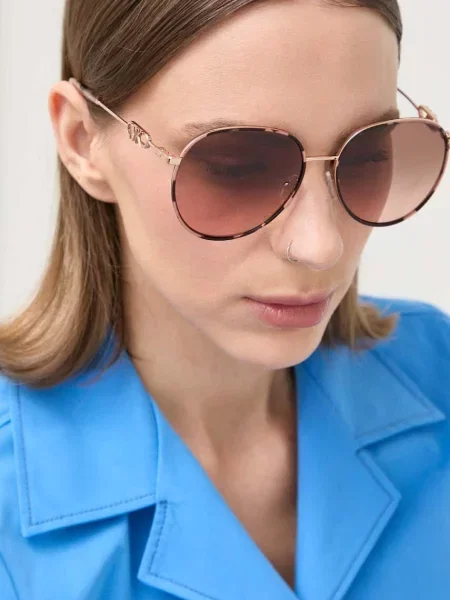 Слънчеви очила Michael Kors кафяво