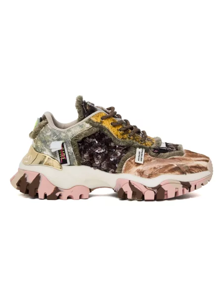 Sneakersy Joia Paris skórzane brązowe