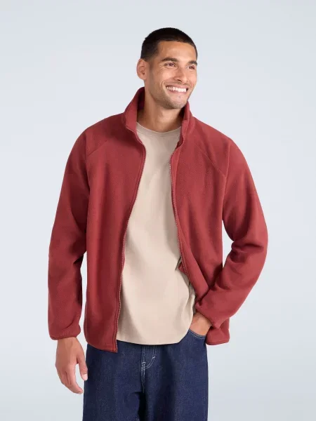 Stockholm — bluza polarowa z zamkiem błyskawicznym Red czerwony