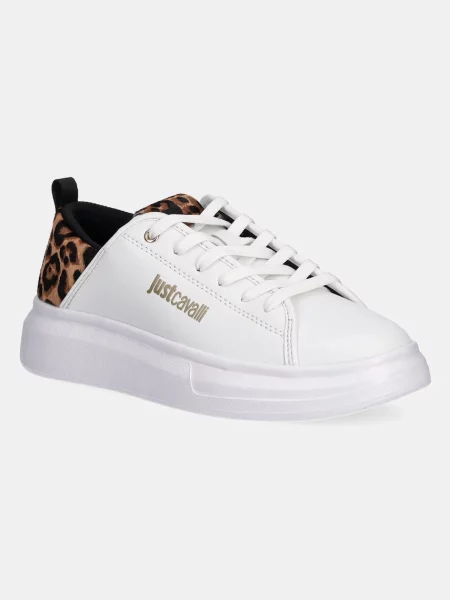 Just Cavalli sneakers din piele alb