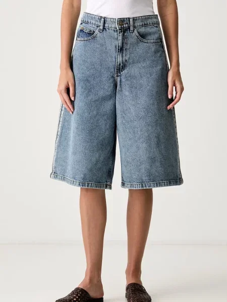 Adidas Originals bermude pentru femei din denim albastru
