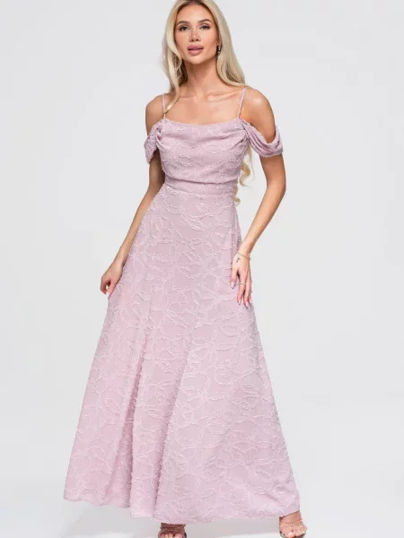 Rochie Edoti din dantelă alb