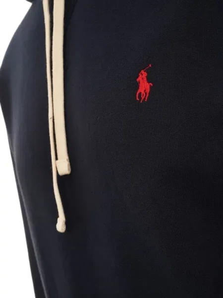 Ilgas kardiganas Polo Ralph Lauren apvaliu kaklu juoda