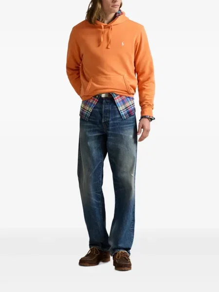 Briaunotas pusiau užtrauktukas zomšinės bokseriai Polo Ralph Lauren balta
