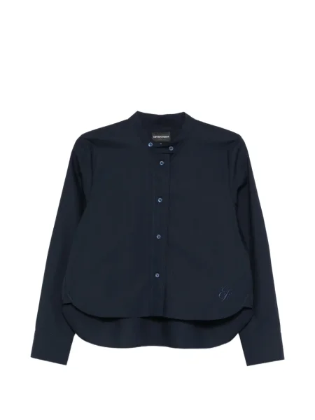 Cămașă Emporio Armani cu broderie albastru