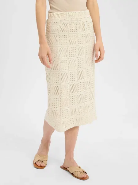Vila spódnica midi VINovira Kobiety jednolity S beżowy
